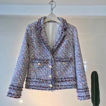 Vintage Chic Pockets Buttons Frayed Tweed Jacket Women Coat 2019 Fashion Lapel Collar Streetwear Outerwear Casual Casaco Femme
Vintage Chic Pockets Buttons Frayed Tweed Jacket Women Coat 2019 Fashion Lapel Collar Streetwear Outerwear Casual Casaco Femme