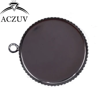 

Gunmetal Black 500pcs 12mm 14mm 16mm 18mm 20mm 25mm 30mm Charm Blank Jewelry Bezel Pendant Tray Cabochon Base Setting RTB003