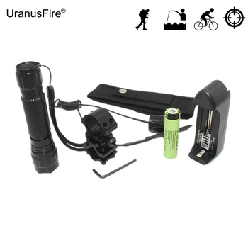 Portable LED Flashlight T6/L2 White Light 5 Modes LED Torch Tactical Hunting Flashlight + 18650 Battery +Remote Switch +Bracket
Portable LED Flashlight T6/L2 White Light 5 Modes LED Torch Tactical Hunting Flashlight + 18650 Battery +Remote Switch +Bracket