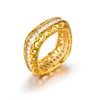 HUITAN Exaggerated Luxury Women's Ring Plated in Yellow Gold color Hollow out Zircon Ring For Wedding Anniversary Size 6-10
HUITAN Exaggerated Luxury Women's Ring Plated in Yellow Gold color Hollow out Zircon Ring For Wedding Anniversary Size 6-10