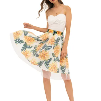 KLV Women's Sexy 2-layer Skirt Fashion Ladies Screen Acrylic Flower Printed Pleated Half-Height Waist A-Line Skirt Dropship 4.4
KLV Women's Sexy 2-layer Skirt Fashion Ladies Screen Acrylic Flower Printed Pleated Half-Height Waist A-Line Skirt Dropship 4.4