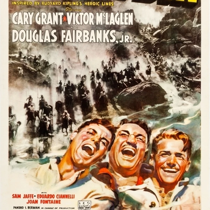 Gunga Din Us Poster Art Cary Grant Victor Mclaglen Douglas Fairbanks Jr. 1939 Movie Poster Masterprint (24 x 36)