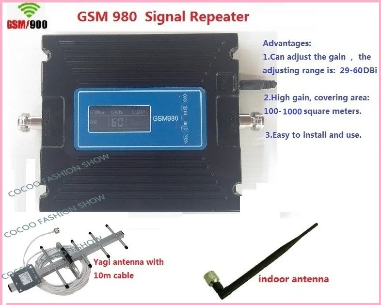 Full Set LCD Display Gain Control GSM 900mhz Cellular Signal Booster,GSM980 cell phone signal booster,GSM Mobile signal repeater
Full Set LCD Display Gain Control GSM 900mhz Cellular Signal Booster,GSM980 cell phone signal booster,GSM Mobile signal repeater
