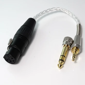 1/4 1/8 Male to 4-Pin XLR Female Balanced Headphone Cable TRS Audio Adapter 5N PCOCC 8 cores Silver plated cable
1/4 1/8 Male to 4-Pin XLR Female Balanced Headphone Cable TRS Audio Adapter 5N PCOCC 8 cores Silver plated cable