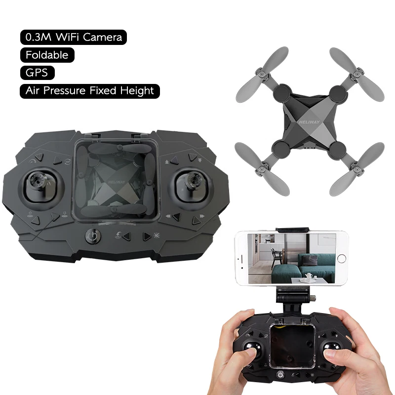 30W Pixels Mini Black Remote Controller Drone With 0.3M WiFi Camera Fixed Height One Key Takeoff RC Quadcopter Helicopter Toys
30W Pixels Mini Black Remote Controller Drone With 0.3M WiFi Camera Fixed Height One Key Takeoff RC Quadcopter Helicopter Toys