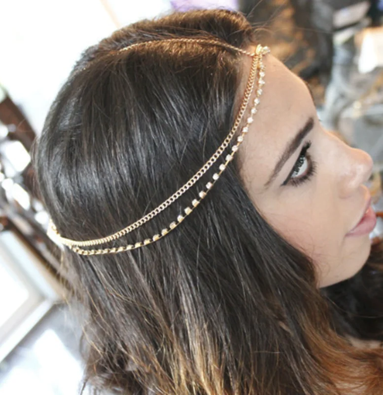 Classic Multilayer chain crystal tassels drop female with accessory head helmet forehead hair chain jewelry
Classic Multilayer chain crystal tassels drop female with accessory head helmet forehead hair chain jewelry