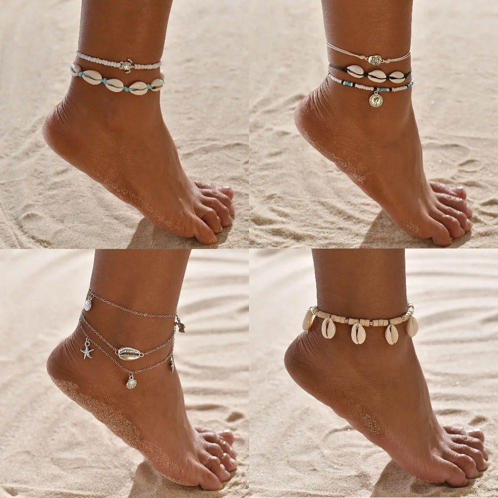 boho barefoot sandals shell anklet foot jewelry handmade weave starfish sea turtle ankle bracelet beach accessories women gifts
boho barefoot sandals shell anklet foot jewelry handmade weave starfish sea turtle ankle bracelet beach accessories women gifts