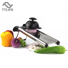 TTLIFE Stainless Steel Mandoline Slicer Vegetable Cutter with 5 Blades Potato Slicer Onion Cutter Carrot Grater Sala Maker
TTLIFE Stainless Steel Mandoline Slicer Vegetable Cutter with 5 Blades Potato Slicer Onion Cutter Carrot Grater Sala Maker
