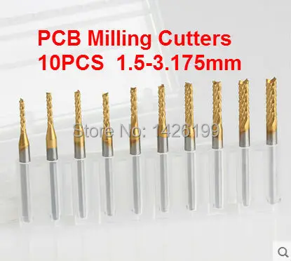 Free Shipping 10pcs 1.5mm to 3.175mm Titanium Coated Carbide Engraving Bit CNC/PCB Machine Milling Cutter,PCB tools
Free Shipping 10pcs 1.5mm to 3.175mm Titanium Coated Carbide Engraving Bit CNC/PCB Machine Milling Cutter,PCB tools