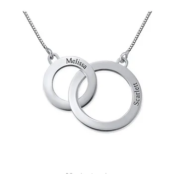 Customized necklace couple 925 sliver double circle necklace Pendants Jewelry For Mother's Day Gift -Personalize any name#EW30
Customized necklace couple 925 sliver double circle necklace Pendants Jewelry For Mother's Day Gift -Personalize any name#EW30