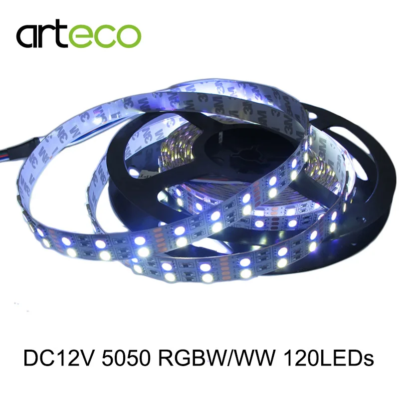 DC12V LED strip 5050 RGBW Double Row 120LEDs /m 5m/roll flexible led strip 5050 RGB+W / RGB+WW IP20 No Waterproof Led Strip Lamp
DC12V LED strip 5050 RGBW Double Row 120LEDs /m 5m/roll flexible led strip 5050 RGB+W / RGB+WW IP20 No Waterproof Led Strip Lamp