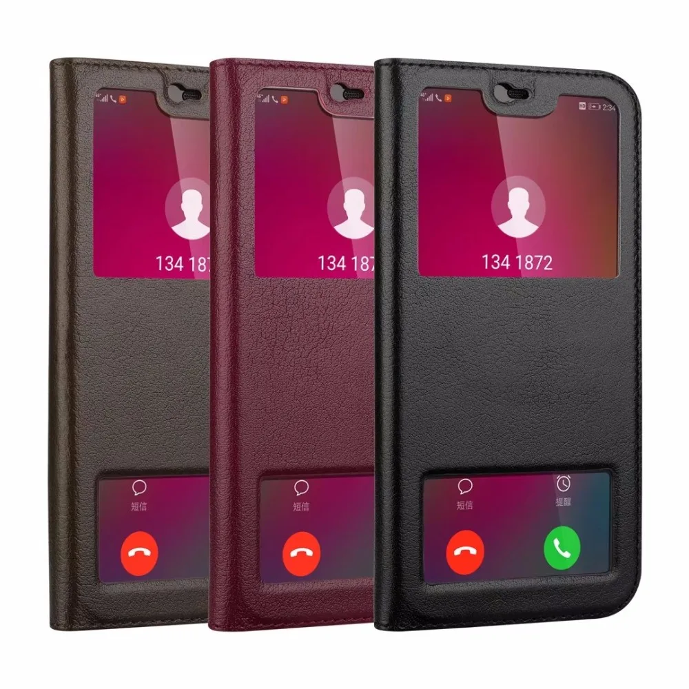 Genuine Leather Case For Nova 3e Case Flip Cover Luxury Full Protection Smart View Window Cases For Huawei P20 Lite Phone Shell
Genuine Leather Case For Nova 3e Case Flip Cover Luxury Full Protection Smart View Window Cases For Huawei P20 Lite Phone Shell