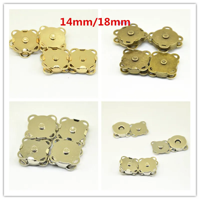 New 20 Sets 14MM/18MM Square Metal Buttons Magnetic Snap Fasteners Press Button/ Closure for Purse Handbag Sewing Accesorries
New 20 Sets 14MM/18MM Square Metal Buttons Magnetic Snap Fasteners Press Button/ Closure for Purse Handbag Sewing Accesorries