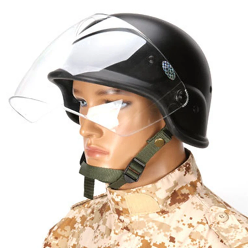 

Tactical Military Airsoft M88 PASGT Helmet with Clear Visor Personnel Armor System for Ground Troops Combat Swat Helmet