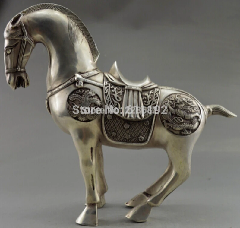 Feng Shui home decorative Old Handwork Tibet Silver Carved Big Zodiac Horse Statue 8.5 Inch high
Feng Shui home decorative Old Handwork Tibet Silver Carved Big Zodiac Horse Statue 8.5 Inch high