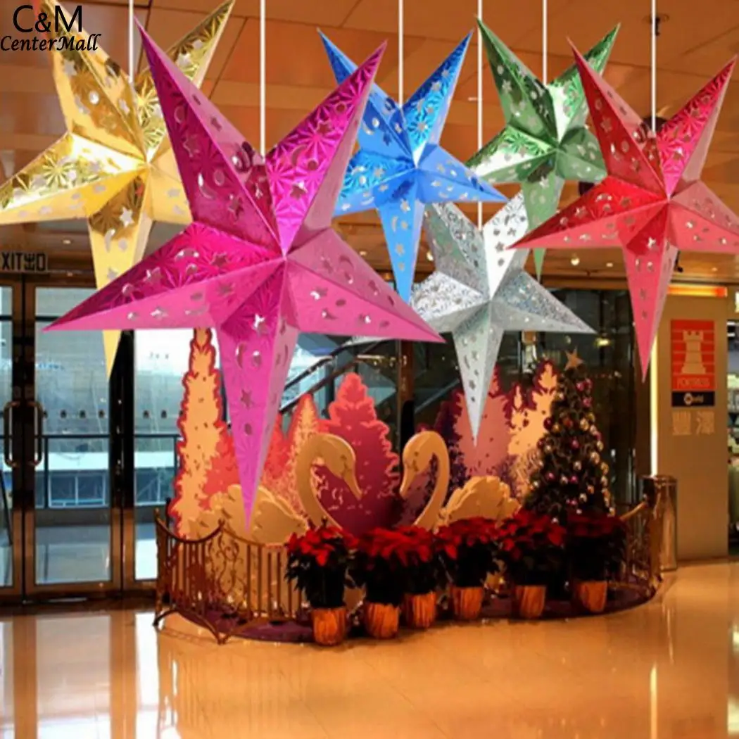 Laser Paper Hanging Wedding decoration Supplies Christmas Tree star pentagram Pentagram multicolor christmas tree topper
Laser Paper Hanging Wedding decoration Supplies Christmas Tree star pentagram Pentagram multicolor christmas tree topper