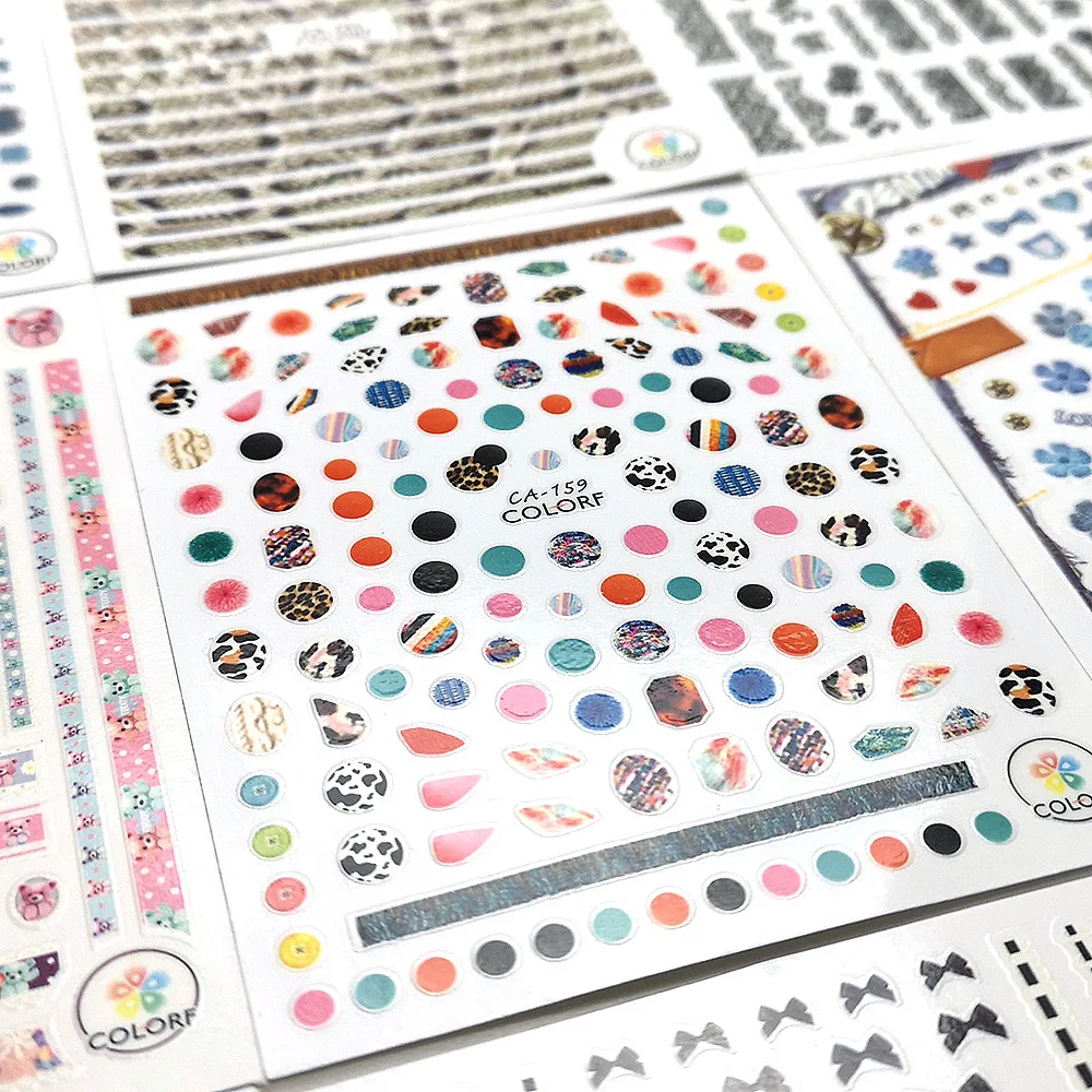 1Pc Ultra-thin 3D Colorful Round Dot Strip Nail Sticker Nationality Style Stereoscopic Self-sticking Nail Art Sticker Decoration
1Pc Ultra-thin 3D Colorful Round Dot Strip Nail Sticker Nationality Style Stereoscopic Self-sticking Nail Art Sticker Decoration