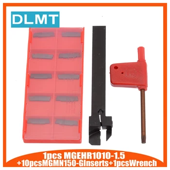 1pc MGEHR1010-1.5 Boring Bar External Grooving Lathe Turning Tool +10pcs MGMN150-G Carbide Inserts + 1pc Wrench
1pc MGEHR1010-1.5 Boring Bar External Grooving Lathe Turning Tool +10pcs MGMN150-G Carbide Inserts + 1pc Wrench