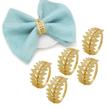 TAI Top 6Pcs/Set Gold Leaves Napkin Ring for Wedding Christmas Party Metal Napkin Holder Towel Buckle Table Decoration
TAI Top 6Pcs/Set Gold Leaves Napkin Ring for Wedding Christmas Party Metal Napkin Holder Towel Buckle Table Decoration