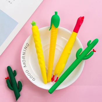 1PC Creative Silica Gel Pens Kawaii Design 0.5mm Black Ink Needle Tip Cactus Gel Ink Pens Cute Stationery School Supplies
1PC Creative Silica Gel Pens Kawaii Design 0.5mm Black Ink Needle Tip Cactus Gel Ink Pens Cute Stationery School Supplies