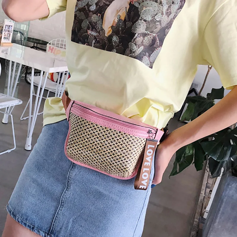 14*19*5cm Women Waist Packs Summer New Wave Korean Version Of The Wild Beach Chest Bag Straw Fashion Pockets
14*19*5cm Women Waist Packs Summer New Wave Korean Version Of The Wild Beach Chest Bag Straw Fashion Pockets