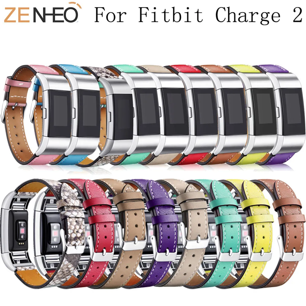 Фото For Fitbit Charge 2 colourful leather Band Replacement Bracelet Strap Wristband | Наручные часы