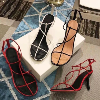 Narrow Band Fashion Design Buckle Strap Women Sandals High Spike Heels Red Black Gladiator Shoes Summer Causal Leather Pumps
Narrow Band Fashion Design Buckle Strap Women Sandals High Spike Heels Red Black Gladiator Shoes Summer Causal Leather Pumps
