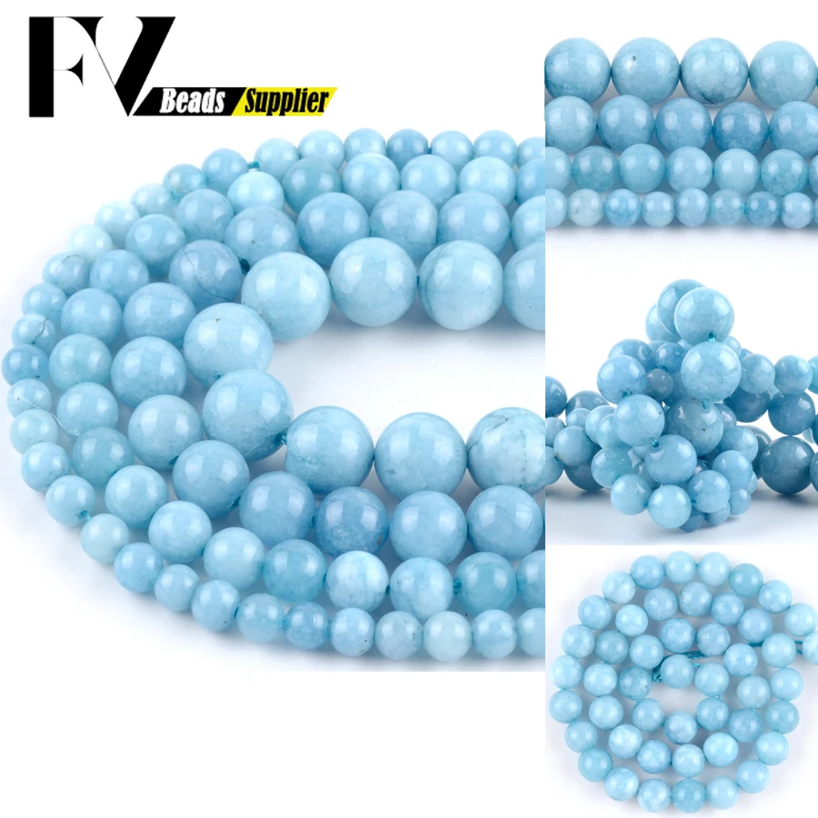 Wholesale Natural Aquamarines Gem Stone Round Beads 4 6 8 10 12mm Spacer Beads For Jewelry Making Necklace Bracelets Accessory
Wholesale Natural Aquamarines Gem Stone Round Beads 4 6 8 10 12mm Spacer Beads For Jewelry Making Necklace Bracelets Accessory