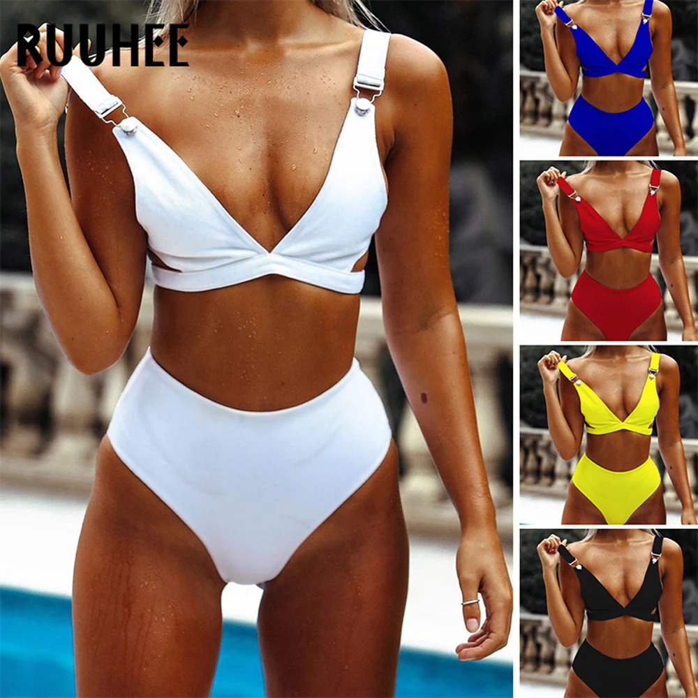 RUUHEE High Waist Bikini Set Swimwear Women Bib Bikini Swimsuit Adjustable Bathing Suit Push Up Beachwear Padded Swimming Suit
RUUHEE High Waist Bikini Set Swimwear Women Bib Bikini Swimsuit Adjustable Bathing Suit Push Up Beachwear Padded Swimming Suit
