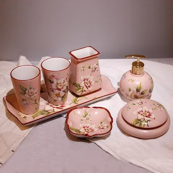 European-style ceramic mug set high-end bathroom supplies appliances creative American wash set wedding gift LO726717
European-style ceramic mug set high-end bathroom supplies appliances creative American wash set wedding gift LO726717