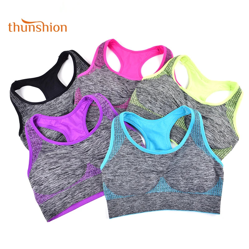 THUNSHION 5 Colors Quick Dry Brassiere Sport Woman Fitness Top Yoga Breathable Seamless Pad Bra Sexy Elastic Underwear
THUNSHION 5 Colors Quick Dry Brassiere Sport Woman Fitness Top Yoga Breathable Seamless Pad Bra Sexy Elastic Underwear