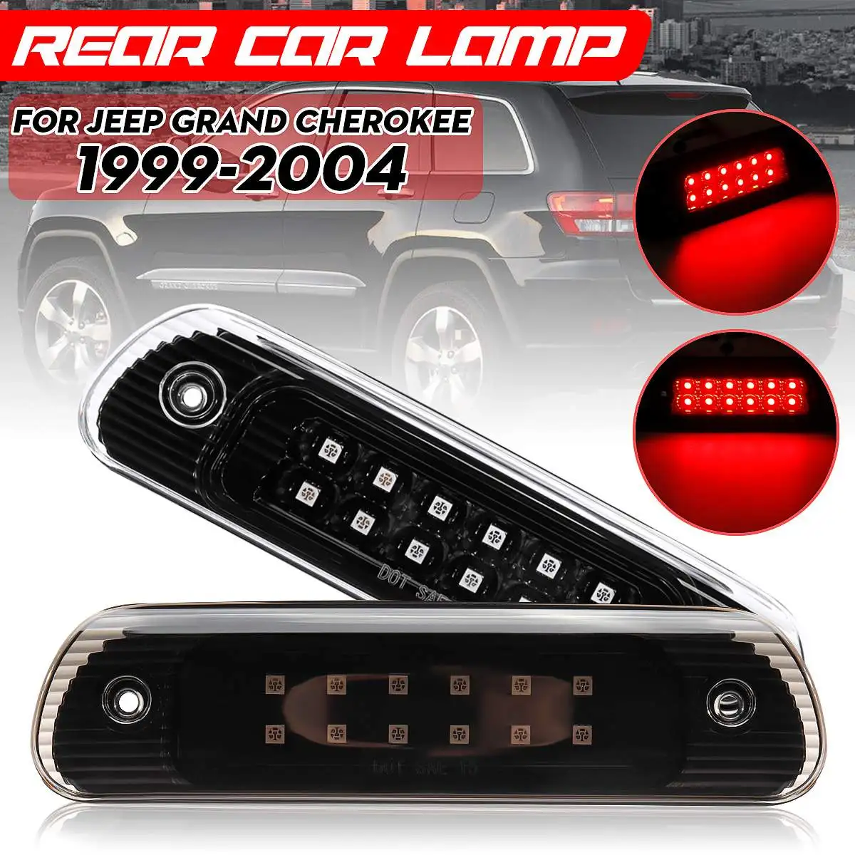 Car Rear Tail LED Hight Break Light Stop Lamp Smoke Clear For Jeep Grand Cherokee 1999 2000 2001 2002 2003 2004
Car Rear Tail LED Hight Break Light Stop Lamp Smoke Clear For Jeep Grand Cherokee 1999 2000 2001 2002 2003 2004