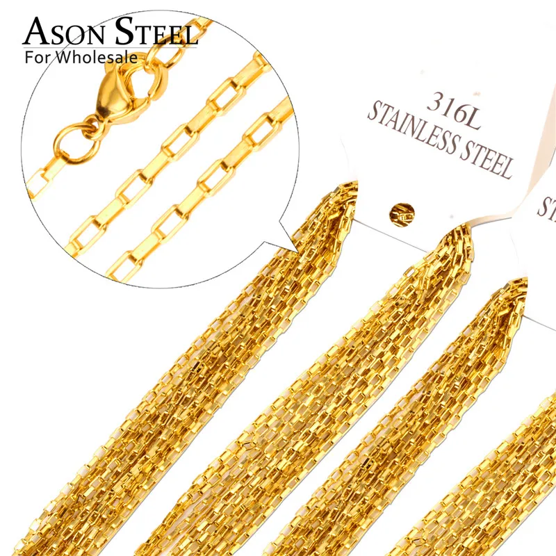 ASONSTEEL Wholesale 10pcs/lot 316 Stainless Steel Cable Chain Necklace For Men, Silver Statement Necklaces
ASONSTEEL Wholesale 10pcs/lot 316 Stainless Steel Cable Chain Necklace For Men, Silver Statement Necklaces