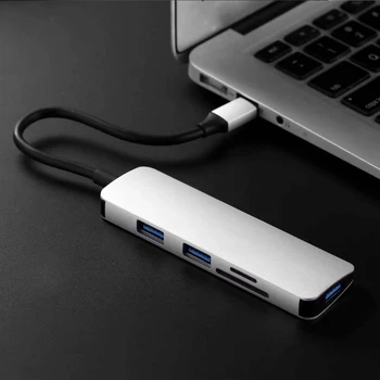 3 port Aluminum USB 3.0 HUB USB+Type C 5in1 Hub Adapter 3 USB 3.0 SD/TF Card Reader for Macbook PC S9 Xiaomi
3 port Aluminum USB 3.0 HUB USB+Type C 5in1 Hub Adapter 3 USB 3.0 SD/TF Card Reader for Macbook PC S9 Xiaomi