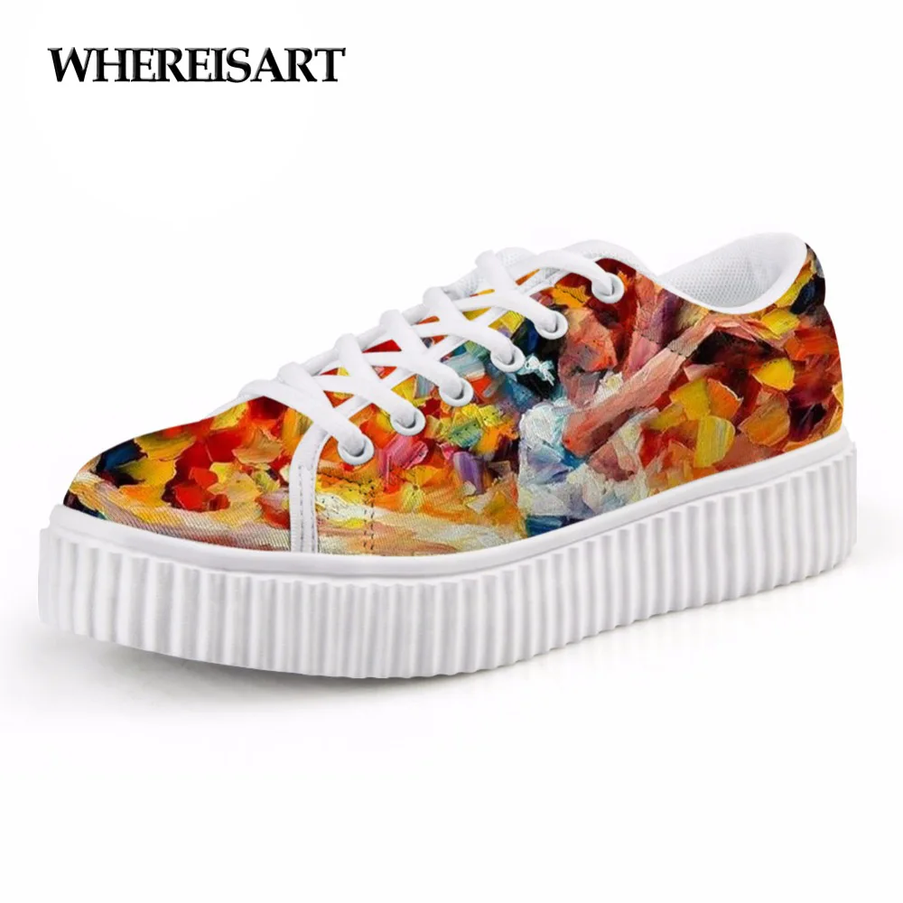 WHEREISART 3D Painting Printed Classic Women Low Style Shoes Fashion Women's Flats Platform Shoes Casual Creepers Shoes Woman
WHEREISART 3D Painting Printed Classic Women Low Style Shoes Fashion Women's Flats Platform Shoes Casual Creepers Shoes Woman