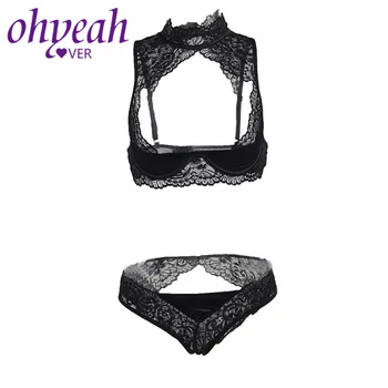 Ohyeahlover Woman Underwear Sexy Set Half Cup Bra Set Lace Ensemble Lingerie Femme Trsparent Open Bra Black Butt Set RM80582
Ohyeahlover Woman Underwear Sexy Set Half Cup Bra Set Lace Ensemble Lingerie Femme Trsparent Open Bra Black Butt Set RM80582