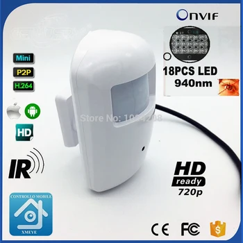 720P IR 940nm led 1.0MP Cctv Ir PIR 미니 Ip 카메라 마이크 마이크로 캠 IR 컷 나이트 비전 IP 카메라