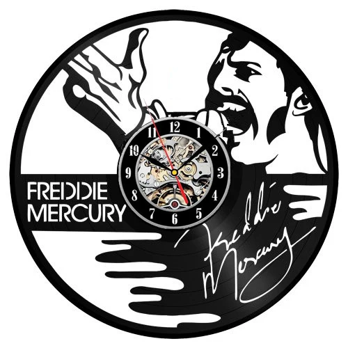 Queen Freddie Mercury LP Vinyl Record Wall Clock Best Decor Music Rock Gifts Art 