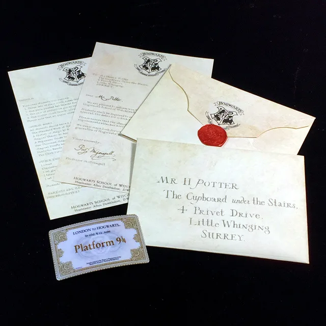 5/10pcs Pack HOGWARTS SCHOOL of WITCHCRAFT Letter Owl Harry Ticket Platform Wizard Ron Hedwig Hermione Railway Station
5/10pcs Pack HOGWARTS SCHOOL of WITCHCRAFT Letter Owl Harry Ticket Platform Wizard Ron Hedwig Hermione Railway Station