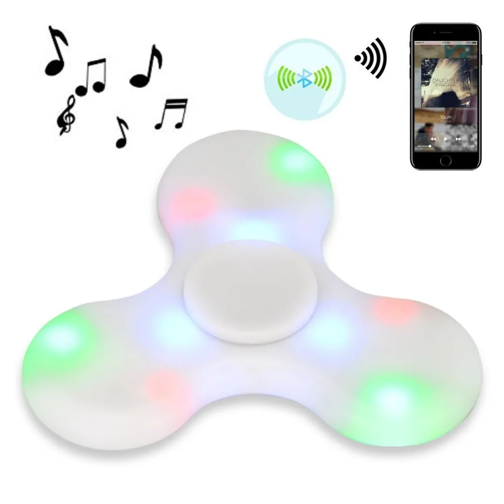 4 шт./лот Bluetooth MP3-плеер с цветными светодиодными лампочками антистрессовый