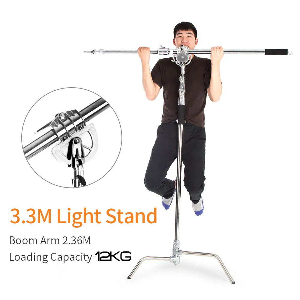 Max Height 330cm Metal Adjustable Reflector Stand with 95-230cm Holding Boom Arm for Photography Studio Video Flash,Monolight
Max Height 330cm Metal Adjustable Reflector Stand with 95-230cm Holding Boom Arm for Photography Studio Video Flash,Monolight
