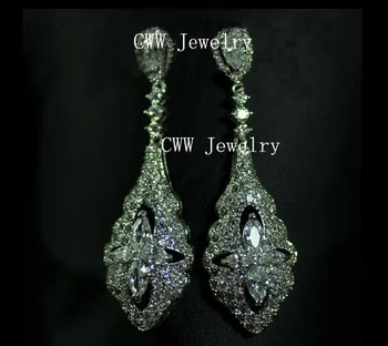 CWWZircons Luxury Wedding Jewelry White Gold Color White CZ Crystal Long Bridal Drop Earrings For Wedding Dress CZ102
CWWZircons Luxury Wedding Jewelry White Gold Color White CZ Crystal Long Bridal Drop Earrings For Wedding Dress CZ102