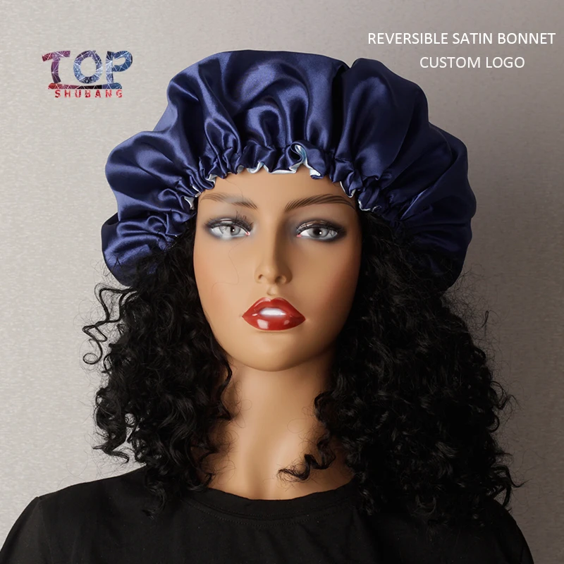 Custom LOGO Reversible Satin Bonnet double layer adjustable Size Women Silky Bonnet High Elastic Band Hair Bonnet
Custom LOGO Reversible Satin Bonnet double layer adjustable Size Women Silky Bonnet High Elastic Band Hair Bonnet