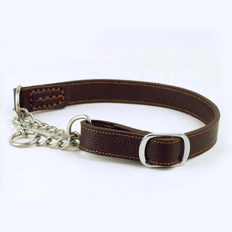 High Qulity Leather dog Collar 2 Colors Collar Lead 40-53cm Length Refined Cowhide Tie Adjustable big dog Traction rope Leads
High Qulity Leather dog Collar 2 Colors Collar Lead 40-53cm Length Refined Cowhide Tie Adjustable big dog Traction rope Leads