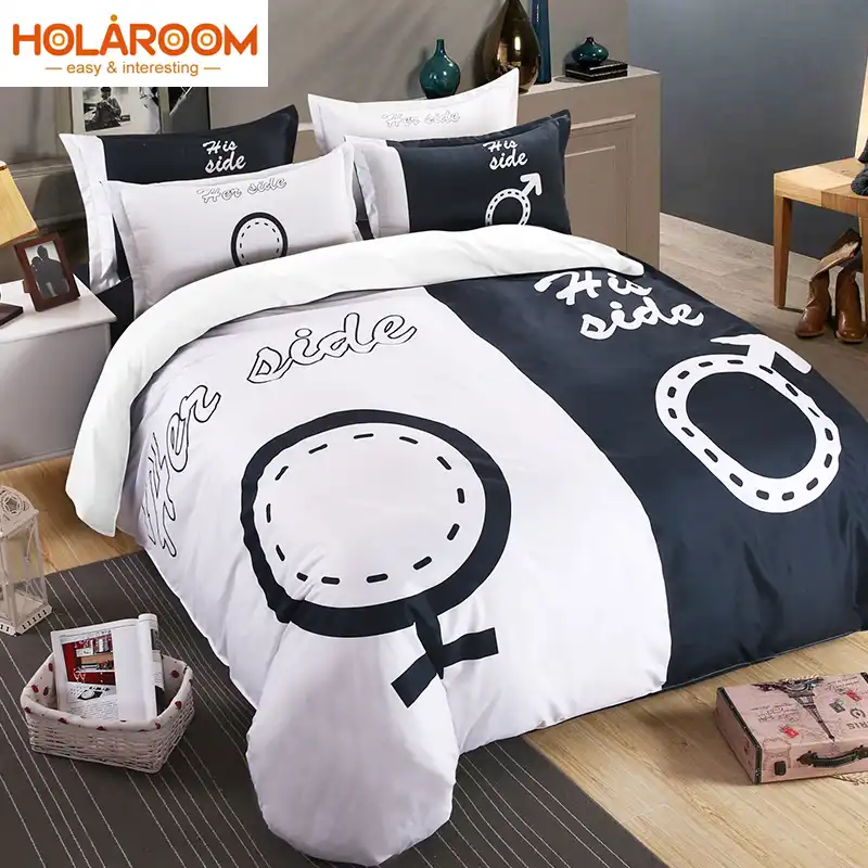 Lover Series 3d Printing Bedding Set 3 4pcs Bedlinen For Couples
