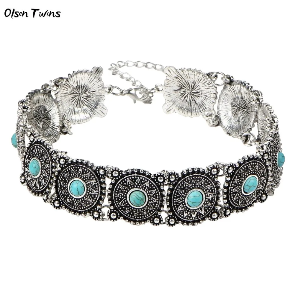 Olsen Twins Antique Vintage Silver Blue Stone Square Chunky Boho Choker Necklaces Jewelry Wholesale
Olsen Twins Antique Vintage Silver Blue Stone Square Chunky Boho Choker Necklaces Jewelry Wholesale