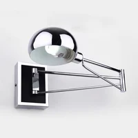Modern LED Wall Lamps Simple Bedside Wall Lamp With Dimmer Switch Chrome Flexibility Wall Lights Reading Light Indoor Lighting image