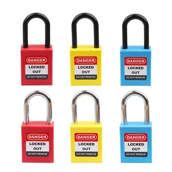 China Lockey Cheap Loto Safety Padlock 38mm Steel Nylon Shackle Safe Lock Lockout Tagout with Master Key
China Lockey Cheap Loto Safety Padlock 38mm Steel Nylon Shackle Safe Lock Lockout Tagout with Master Key
