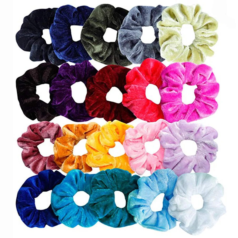 

20Pcs Hair Scrunchies Velvet Elastic Hair Bands Scrunchy Hair Ties Ropes Scrun Head Chain for Women or Girls Hair Accessories