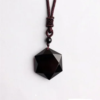 Wholesale Genuine Natural Obsidian Stone Pendants Six Stars Pendant Energy Stone Necklace Sweater Chain Fashion Jewelry
Wholesale Genuine Natural Obsidian Stone Pendants Six Stars Pendant Energy Stone Necklace Sweater Chain Fashion Jewelry